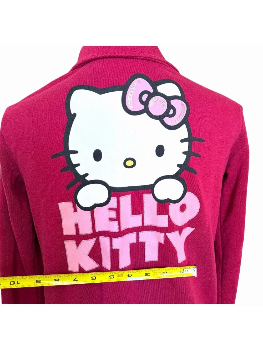 Girl’s Sanrio Hello Kitty Red Fleece Button Down Fleece Shirt Jacket Shacket XL
